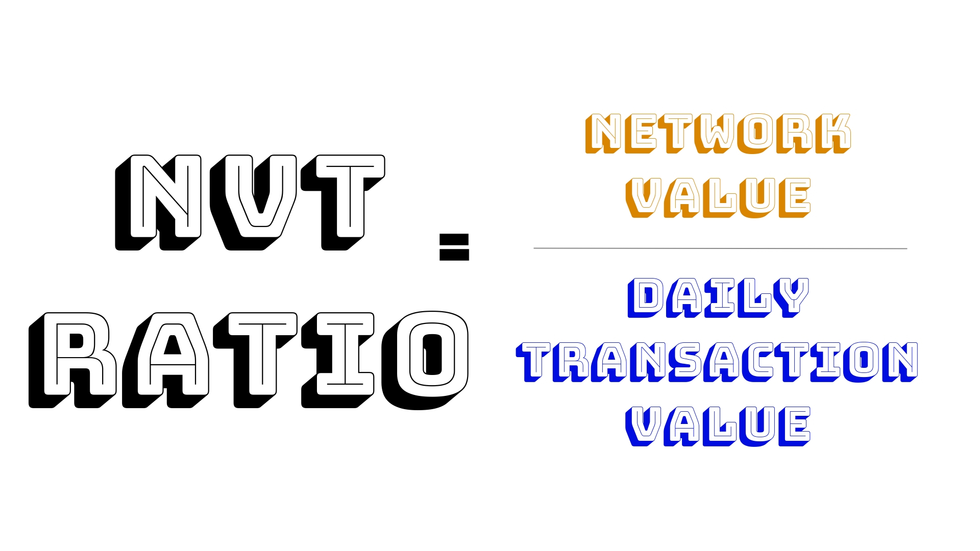 NVT Ratio Network value divided by daily transaction value